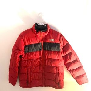 Red The North Face jacket, Teenager boy’s Garçons jacket, used